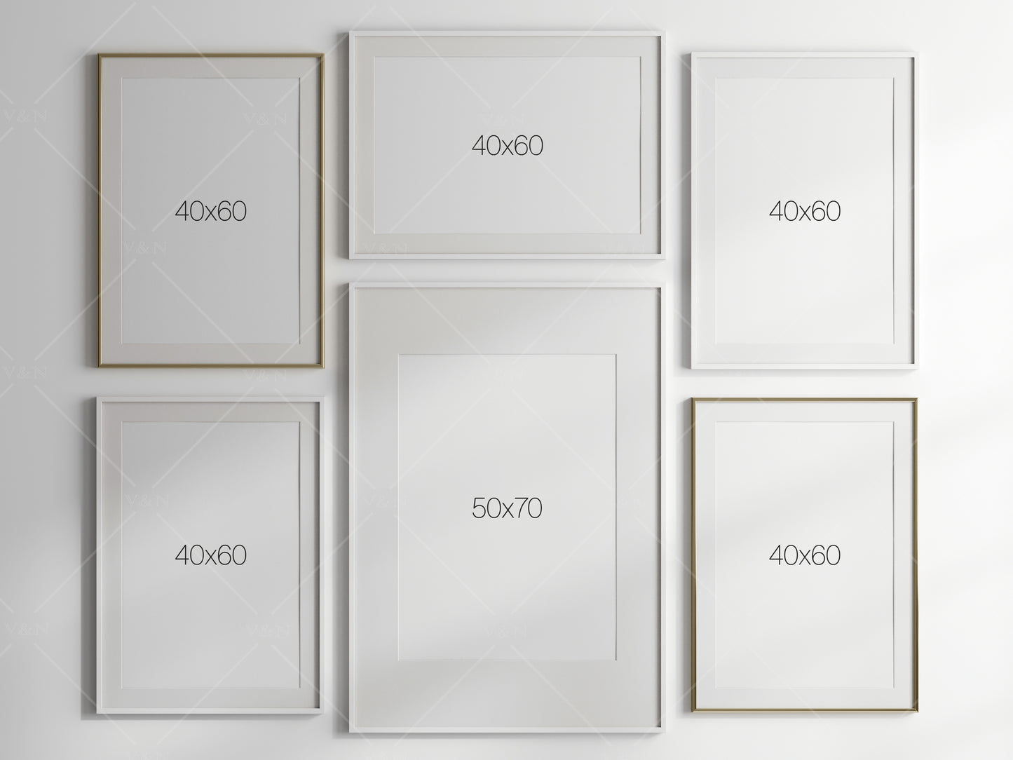 Gallery Wall Mockup, Frame Mockup, Poster Frame Mockup, Photo Frame Mockup, PSD JPG