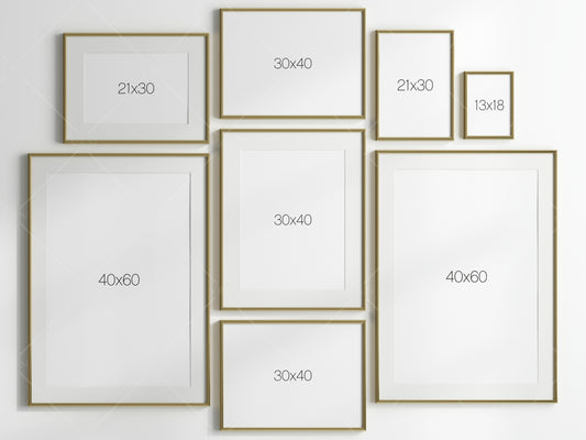 Gallery Wall Mockup, Frame Mockup, Poster Frame Mockup, Photo Frame Mockup, PSD JPG