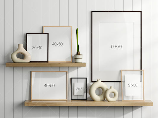 Gallery Wall Mockup, Frame Mockup, Poster Frame Mockup, Photo Frame Mockup, PSD JPG