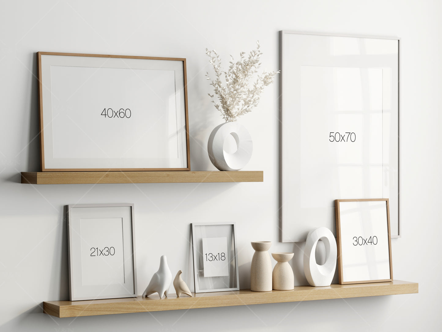 Gallery Wall Mockup, Frame Mockup, Poster Frame Mockup, Photo Frame Mockup, PSD JPG