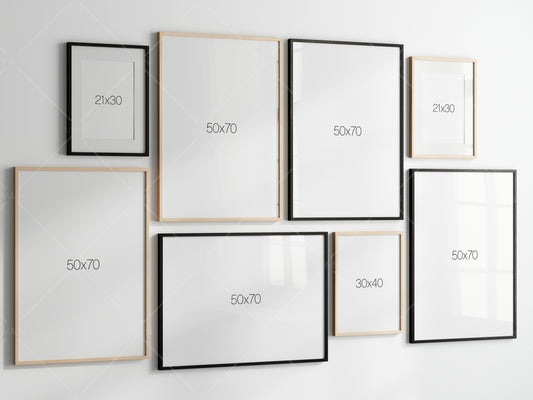 Gallery Wall Mockup, Frame Mockup, Poster Frame Mockup, Photo Frame Mockup, PSD JPG