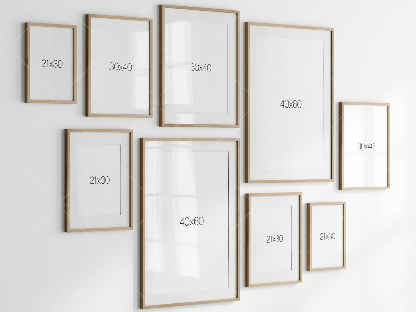 Gallery Wall Mockup, Frame Mockup, Poster Frame Mockup, Photo Frame Mockup, PSD JPG