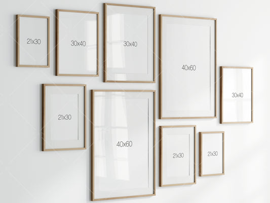 Gallery Wall Mockup, Frame Mockup, Poster Frame Mockup, Photo Frame Mockup, PSD JPG