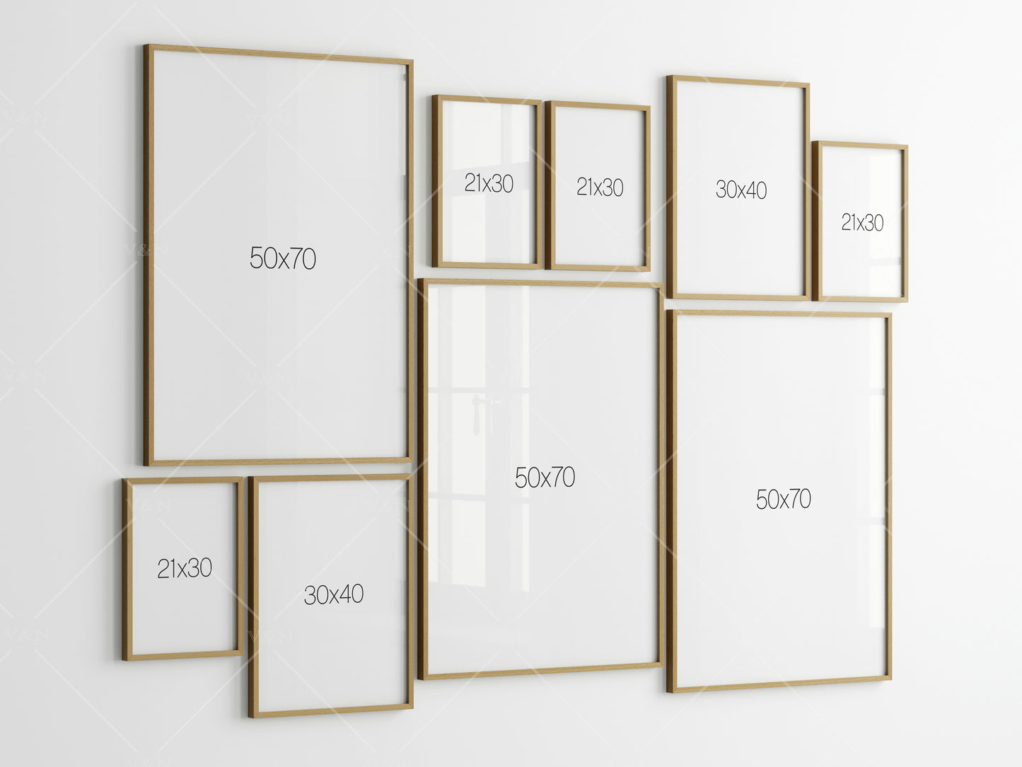 Gallery Wall Mockup, Frame Mockup, Poster Frame Mockup, Photo Frame Mockup, PSD JPG