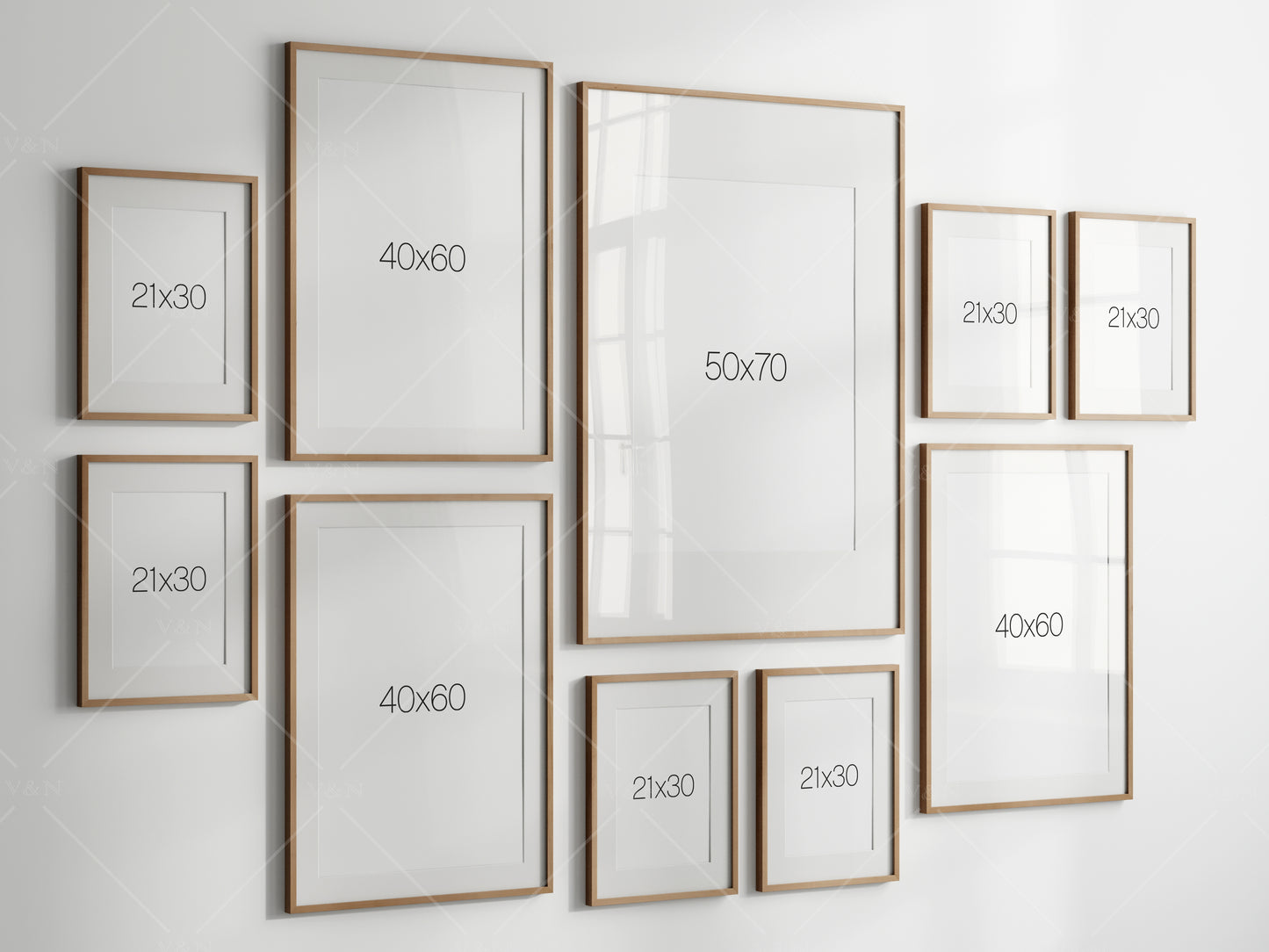 Gallery Wall Mockup, Frame Mockup, Poster Frame Mockup, Photo Frame Mockup, PSD JPG