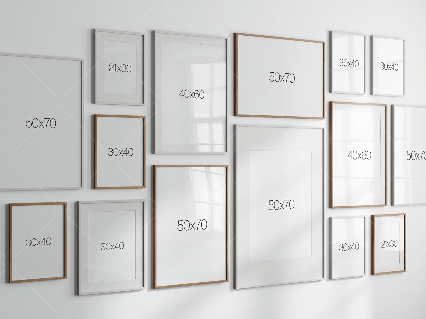 Gallery Wall Mockup, Frame Mockup, Poster Frame Mockup, Photo Frame Mockup, PSD JPG