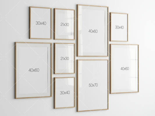 Frame Mockup, Gallery Wall Mockup, Poster Frame Mockup, Photo Frame Mockup, PSD JPG