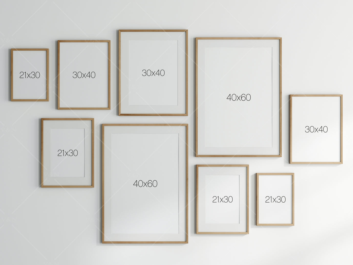 Gallery Wall Mockup, Frame Mockup, Poster Frame Mockup, Photo Frame Mockup, PSD JPG