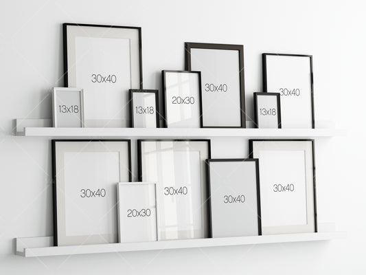 Photo Frame Mockup, Gallery Wall Mockup, Frame Mockup, Poster Frame Mockup, PSD JPG