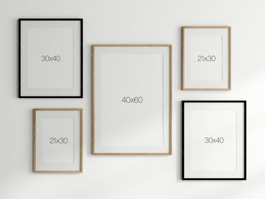 Gallery Wall Mockup, Frame Mockup, Poster Frame Mockup, Photo Frame Mockup, PSD JPG