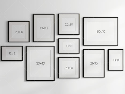 Gallery Wall Mockup, Frame Mockup, Poster Frame Mockup, Photo Frame Mockup, PSD JPG