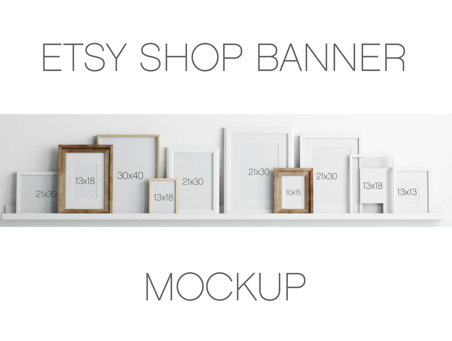 Etsy Shop Banner Mockup, Photo Frame Mockup, Poster Mockup, Frame Mockup, PSD JPEG