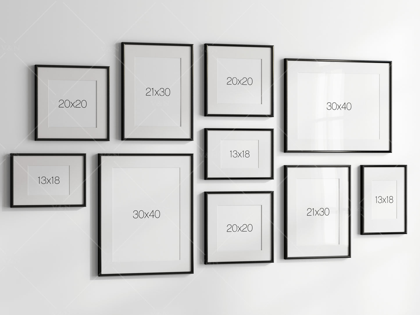 Gallery Wall Mockup, Frame Mockup, Poster Frame Mockup, Photo Frame Mockup, PSD JPG