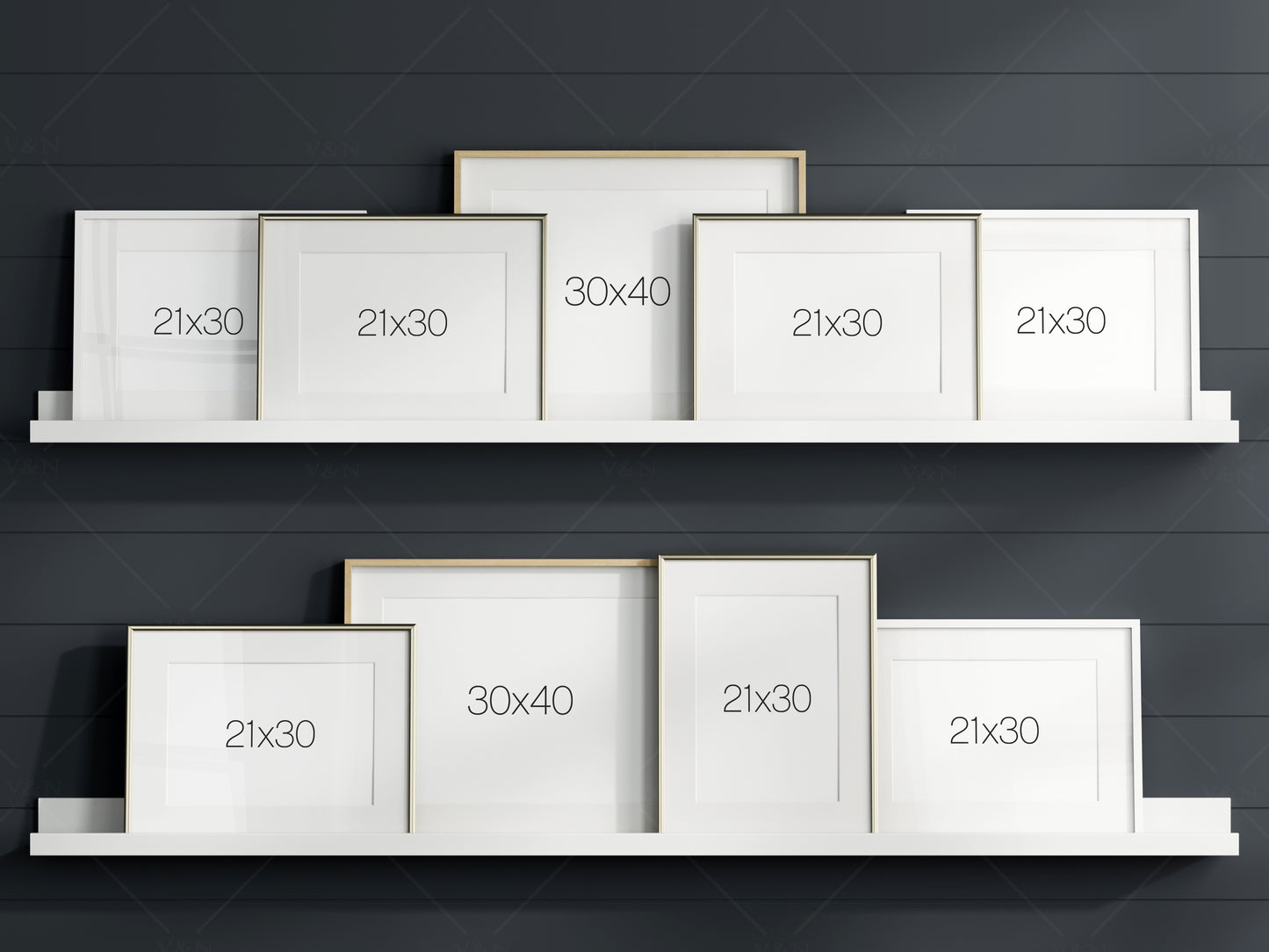 Photo Frame Mockup, Gallery Wall Mockup, Poster Frame Mockup, PSD JPG