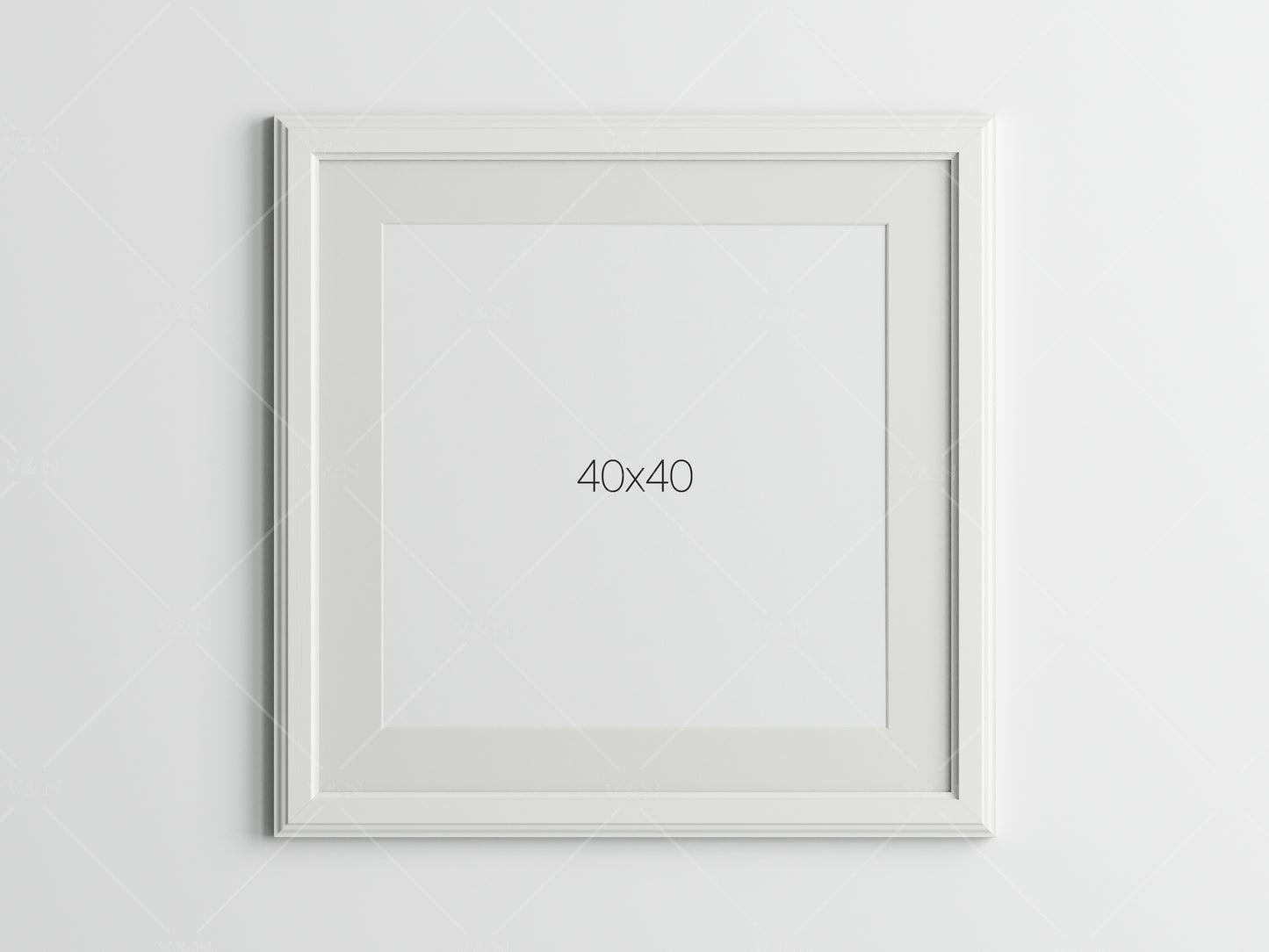 Square Poster Mockup, White Frame Mockup, Photo Frame Mockup, PSD JPG