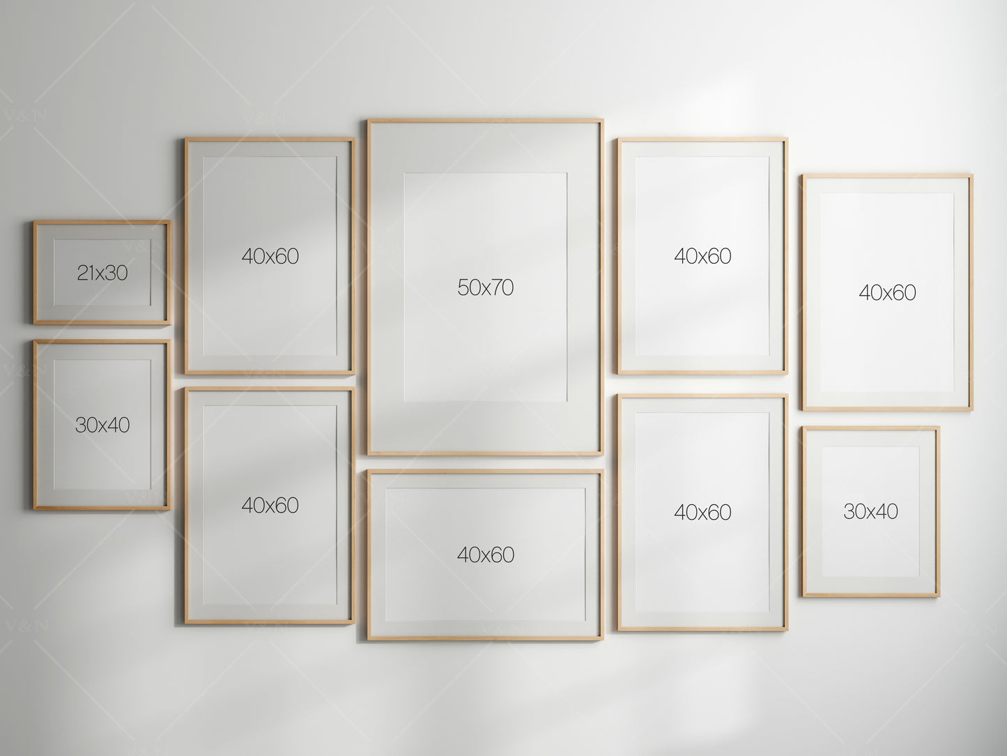 Gallery Wall Mockup, Frame Mockup, Poster Frame Mockup, Photo Frame Mockup, PSD JPG