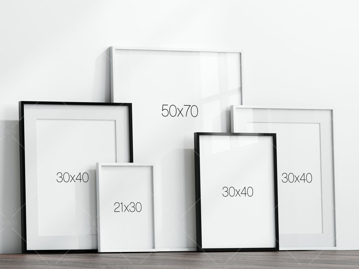 Gallery Frame Mockup, Poster Frame Mockup, Photo Frame Mockup, PSD JPG