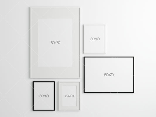 Gallery Wall Mockup, Frame Mockup, Poster Frame Mockup, Photo Frame Mockup, PSD JPG