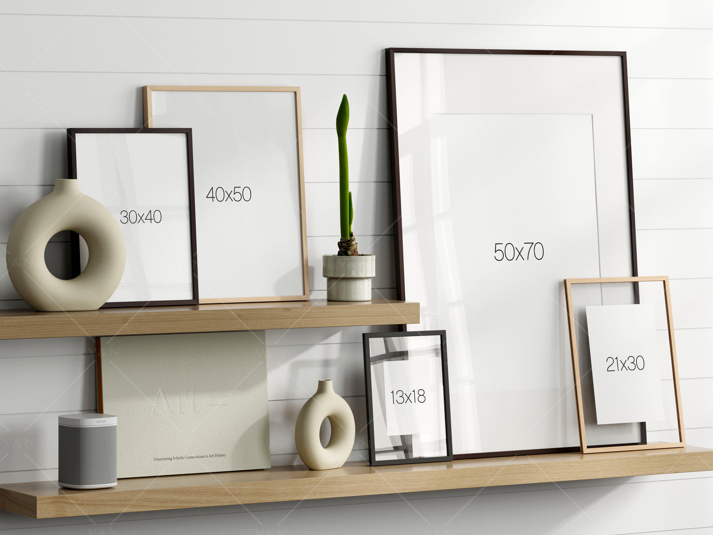 Gallery Wall Mockup, Frame Mockup, Poster Frame Mockup, Photo Frame Mockup, PSD JPG