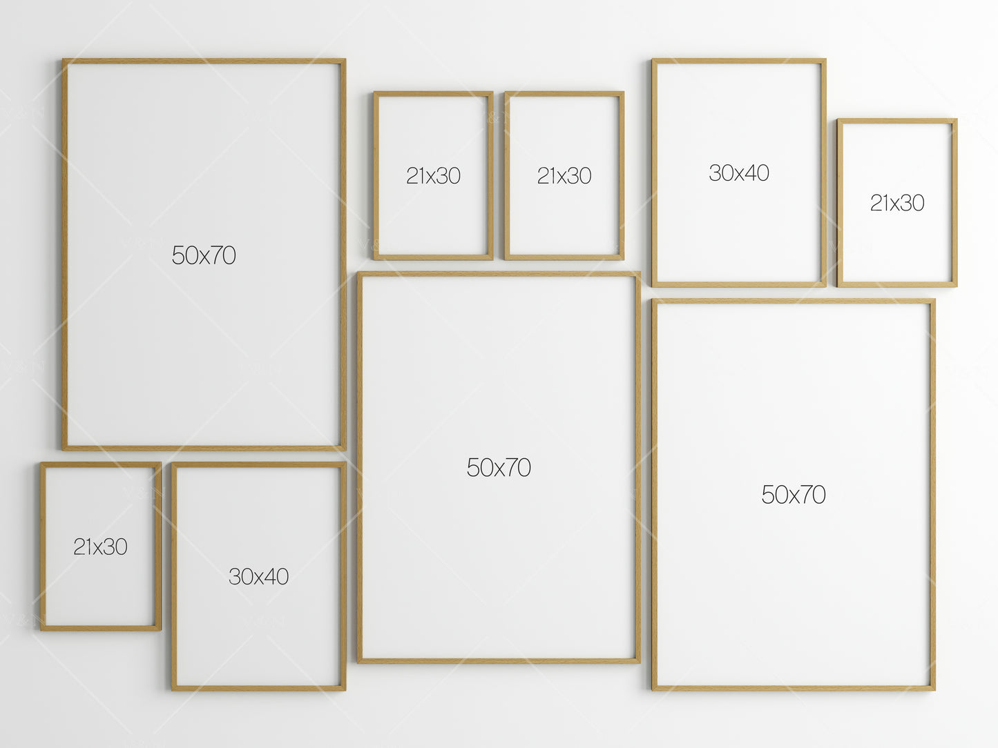 Gallery Wall Mockup, Frame Mockup, Poster Frame Mockup, Photo Frame Mockup, PSD JPG