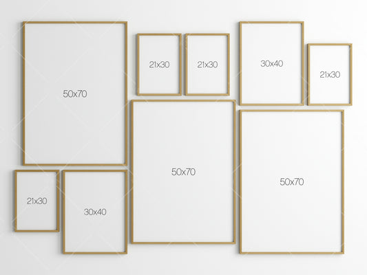 Gallery Wall Mockup, Frame Mockup, Poster Frame Mockup, Photo Frame Mockup, PSD JPG