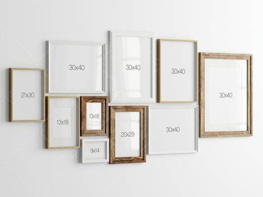 Gallery Wall Mockup, Frame Mockup, Poster Frame Mockup, Photo Frame Mockup, PSD JPG