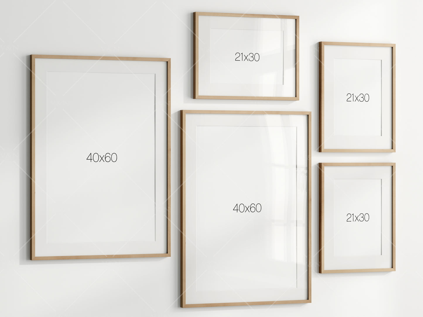 Gallery Wall Mockup, Frame Mockup, Poster Frame Mockup, Photo Frame Mockup, PSD JPG