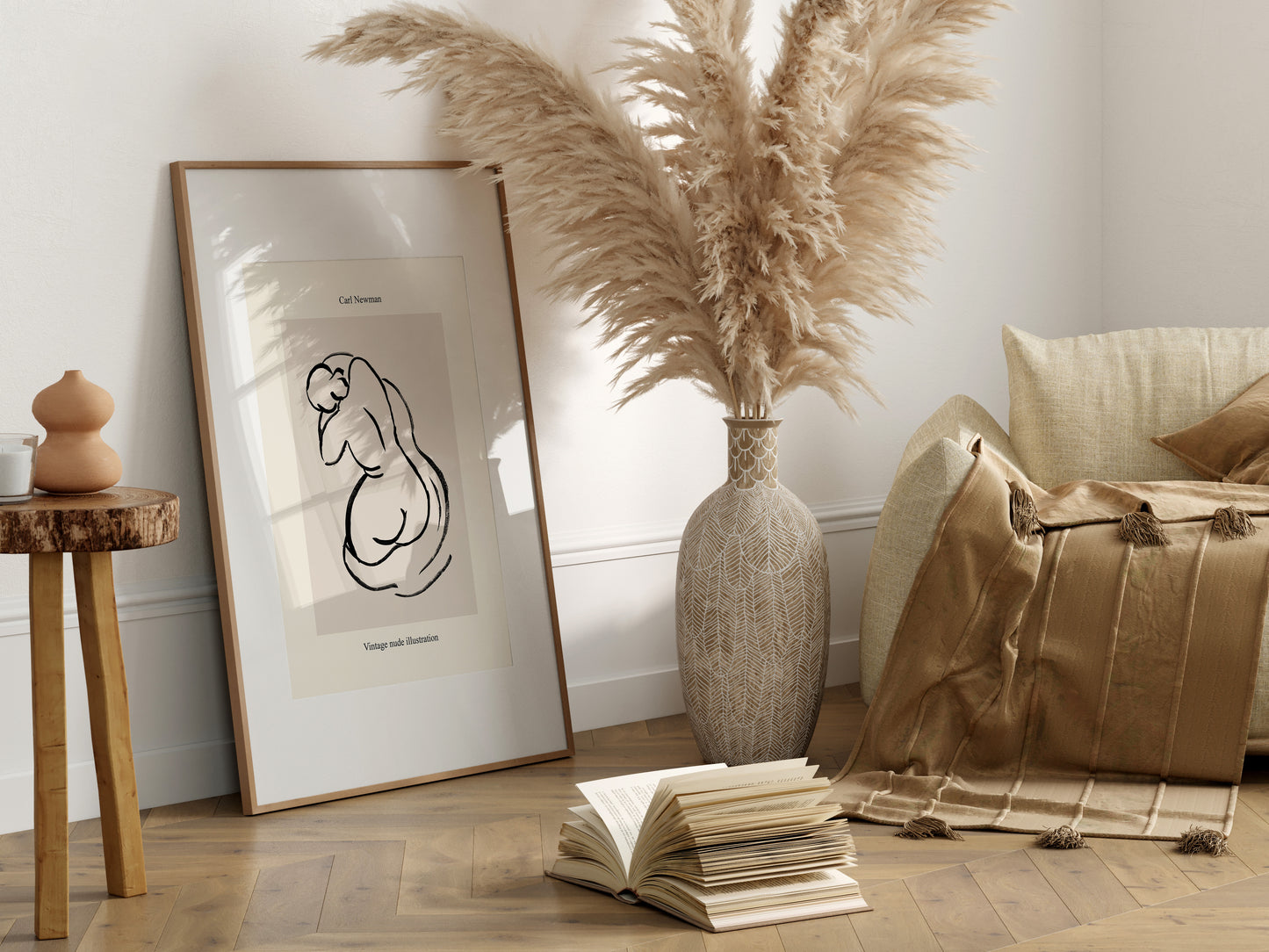 Poster Mockup, Frame Mockup in Cozy Living Room Interior, Interior Mockup