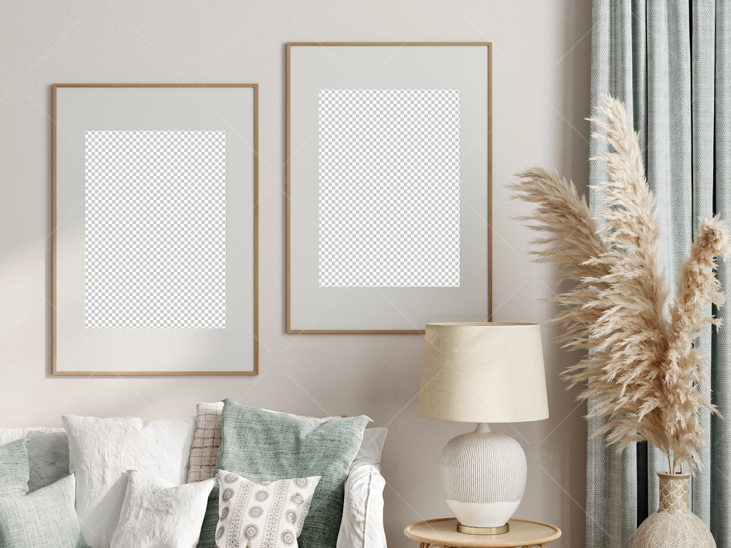 Frame Mockup Living Room, Interior Mockup, Poster Mockup, Gallery Wall Mockup