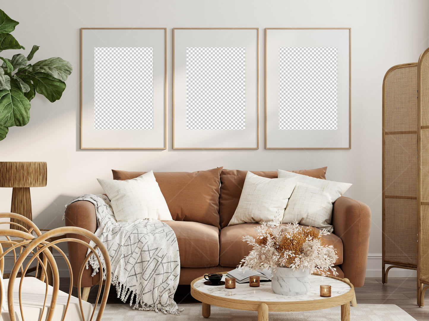 Living Room Frame Mockup, Interior Mockup, Poster Mockup, Gallery Wall Mockup