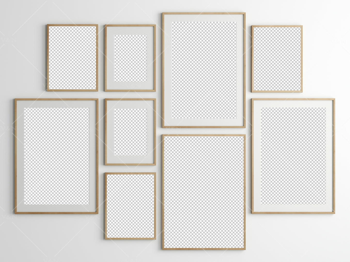 Gallery Wall Mockup, Frame Mockup, Poster Frame Mockup, Photo Frame Mockup, PSD JPG