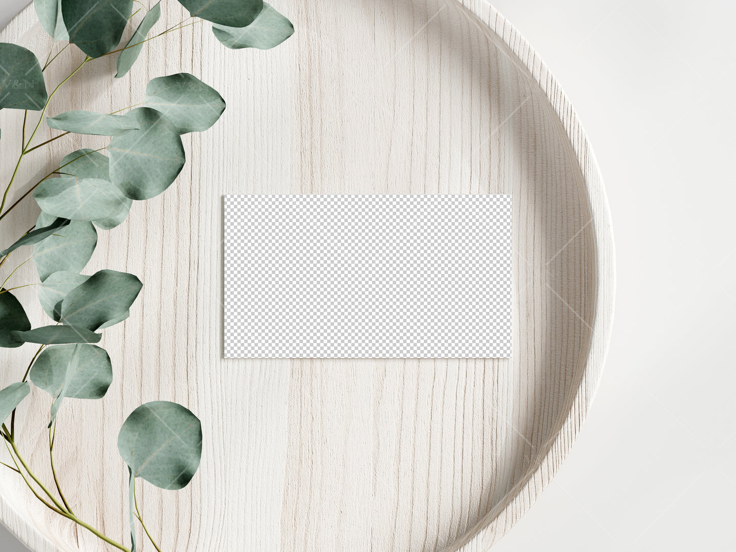 Place Card Mockup, Eucalyptus Branch Wedding Stationery Mockup, White Card Mockup, Minimal Card Mockup, Card on Plate