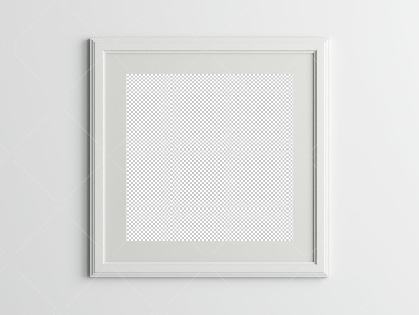 Square Poster Mockup, White Frame Mockup, Photo Frame Mockup, PSD JPG