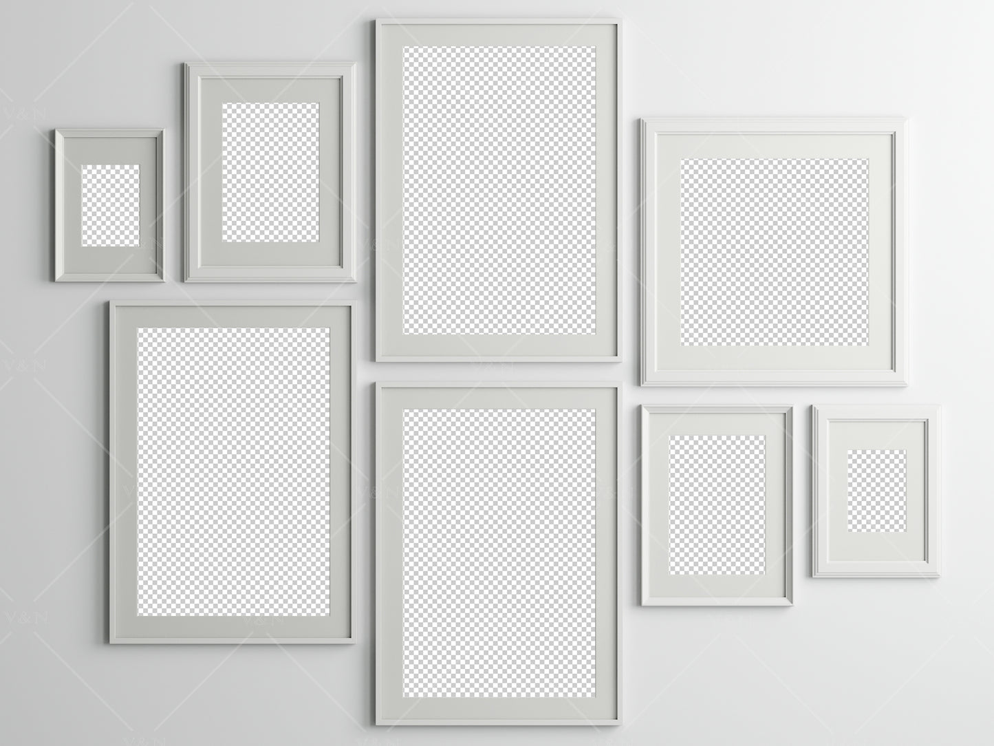 Gallery Wall Mockup, Frame Mockup, Poster Frame Mockup, Photo Frame Mockup, PSD JPG