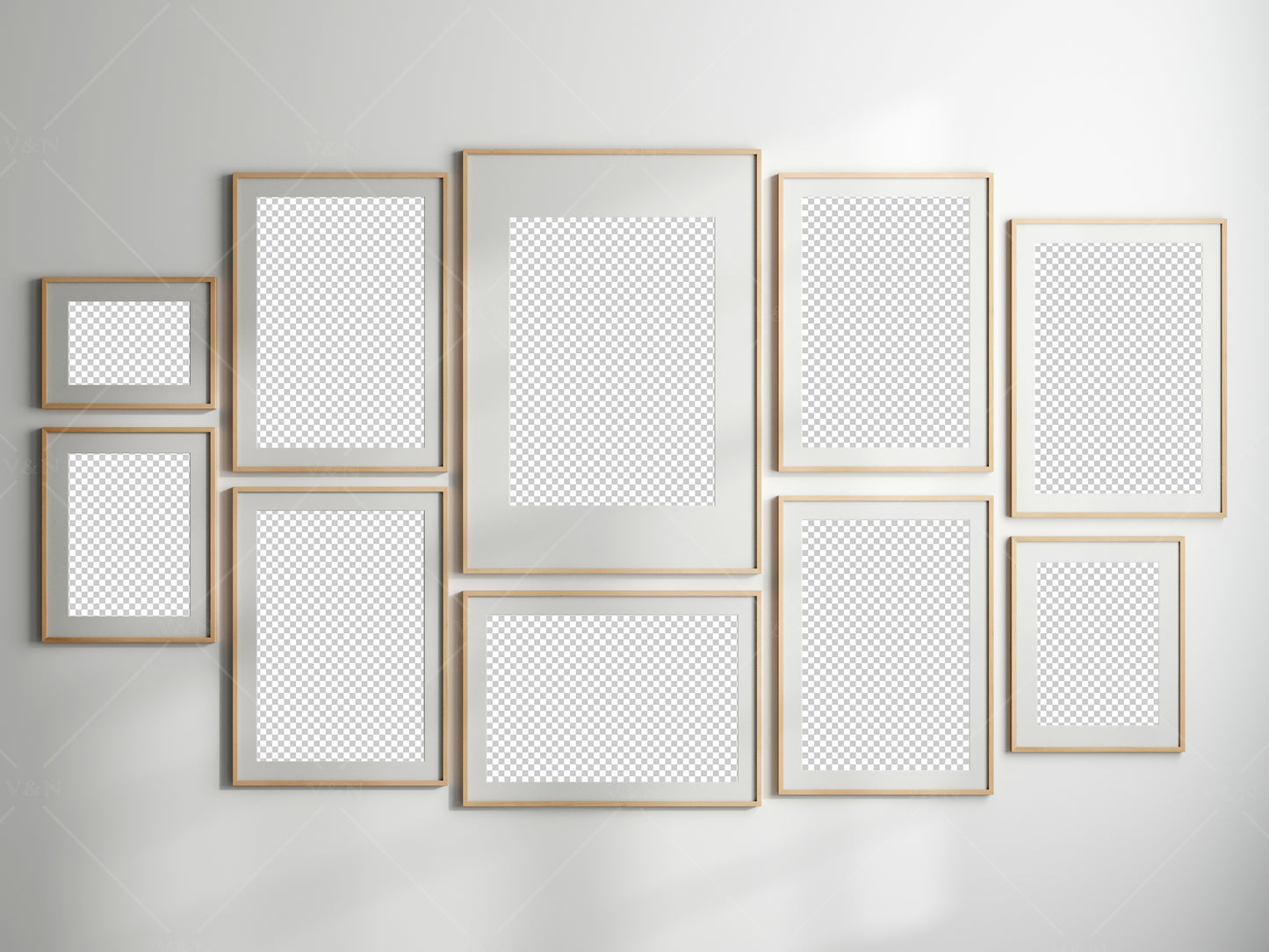 Gallery Wall Mockup, Frame Mockup, Poster Frame Mockup, Photo Frame Mockup, PSD JPG