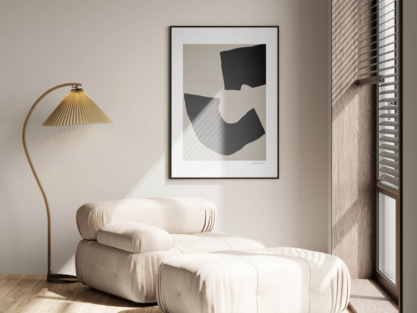 Frame Mockup in Modern Interior Room, Poster Mockup, PSD JPG