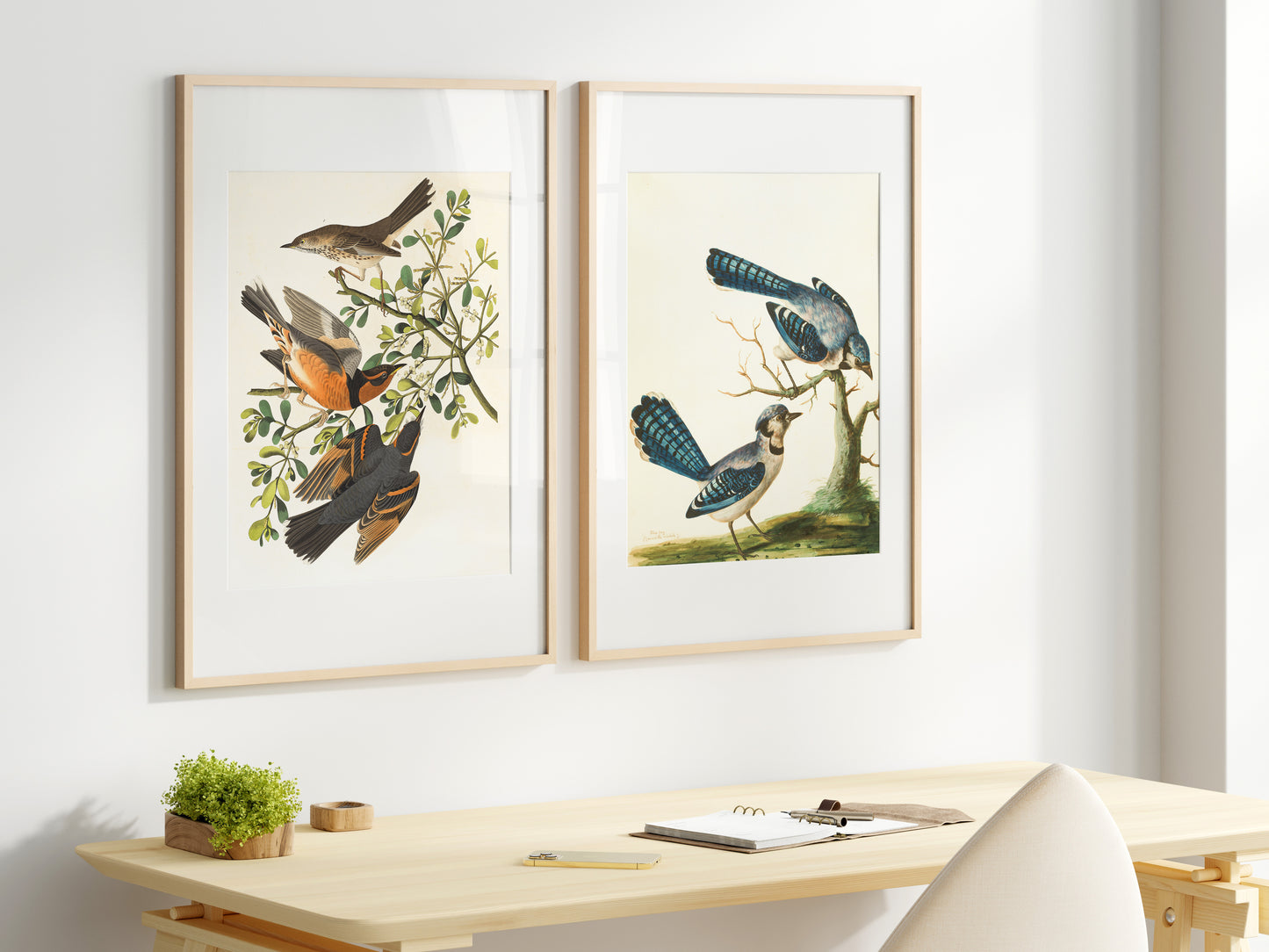 Frame Mockup in Home Workspace Interior, Office Frame Mockup, Poster Mockup, Gallery Wall Mockup