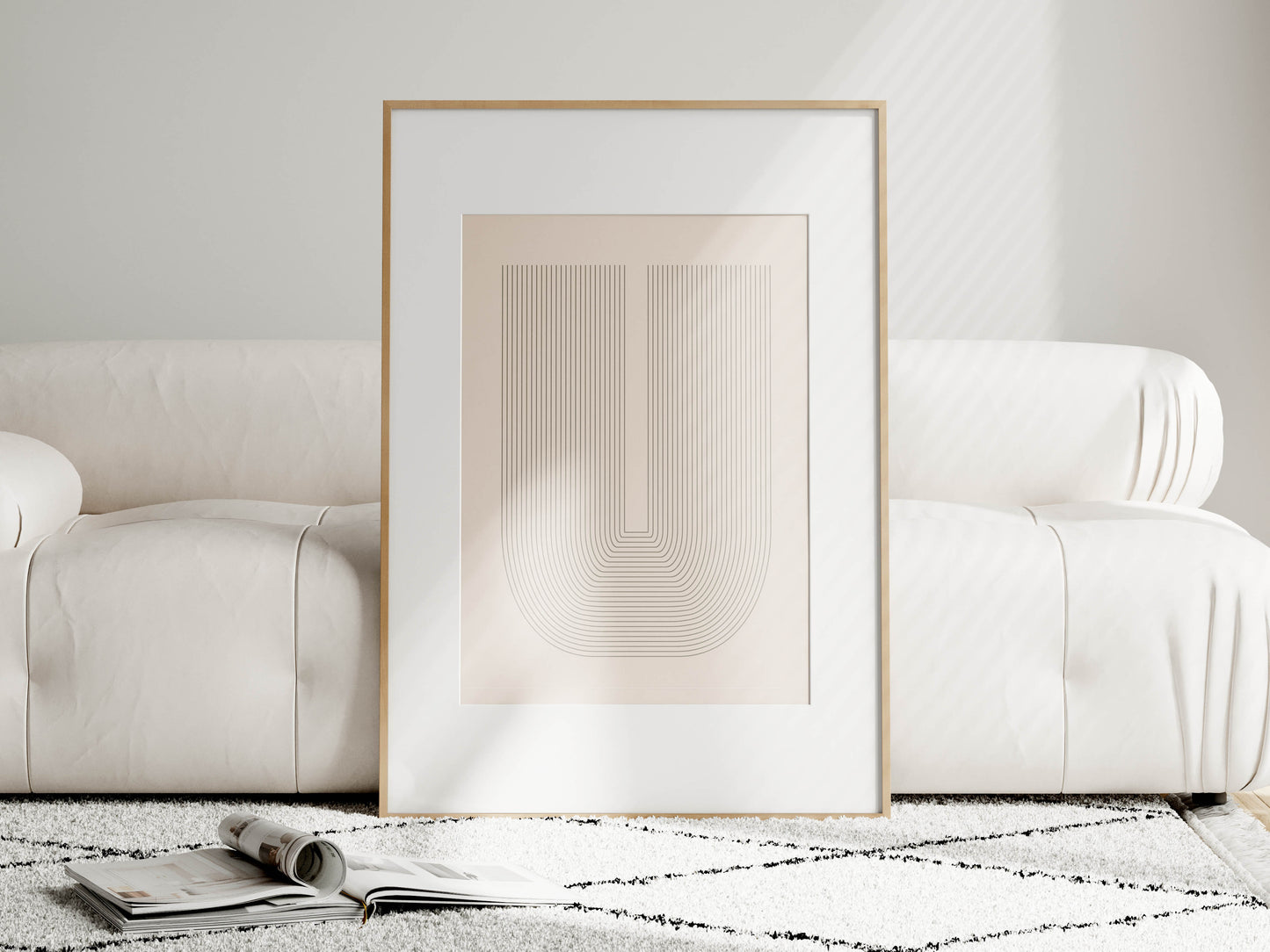 Frame Mockup in Modern Interior Room, Poster Mockup, PSD JPG