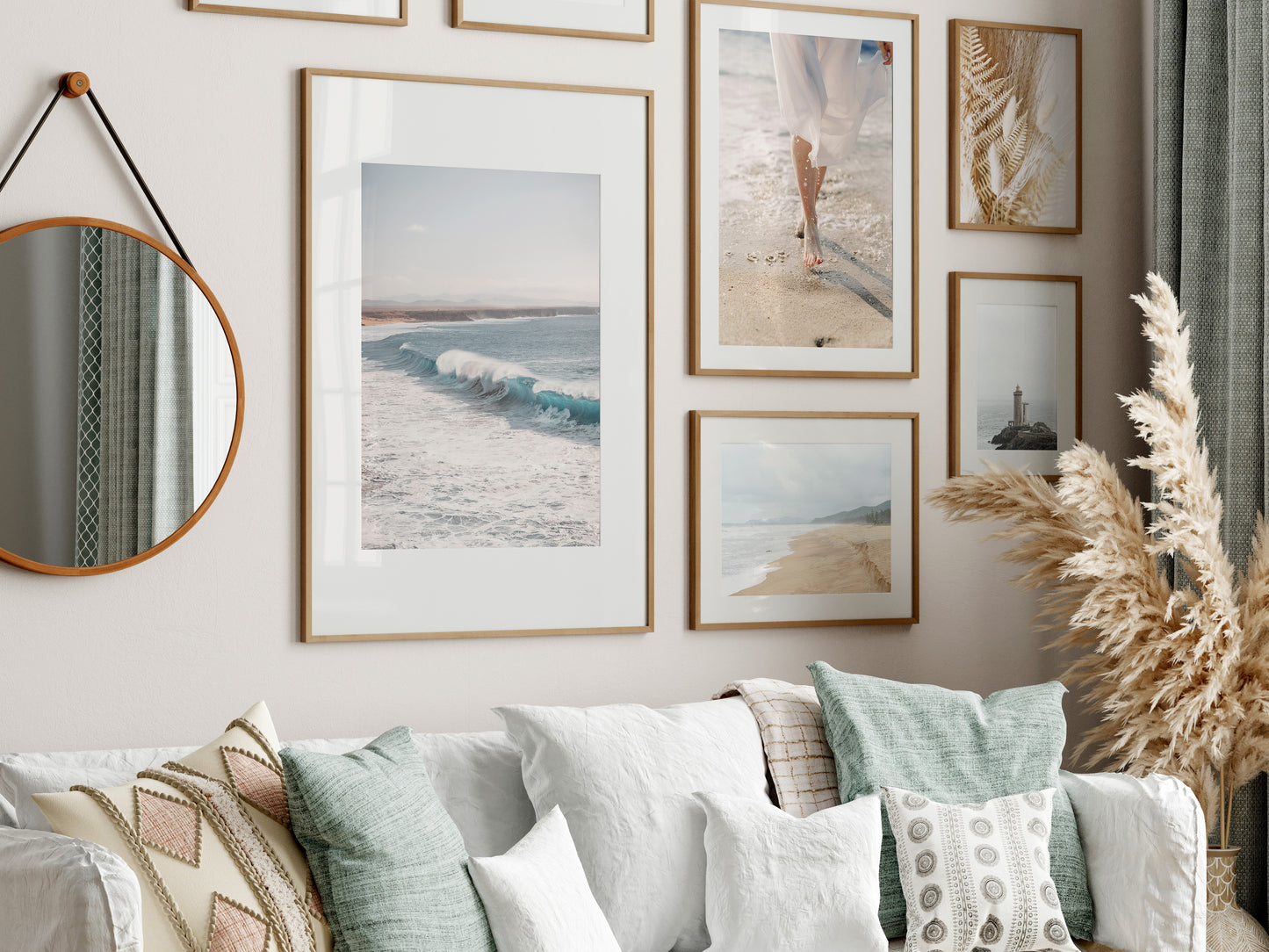 Frame Mockup, Gallery Wall Mockup, Living Room Frame Mockup, Interior Mockup, Poster Mockup