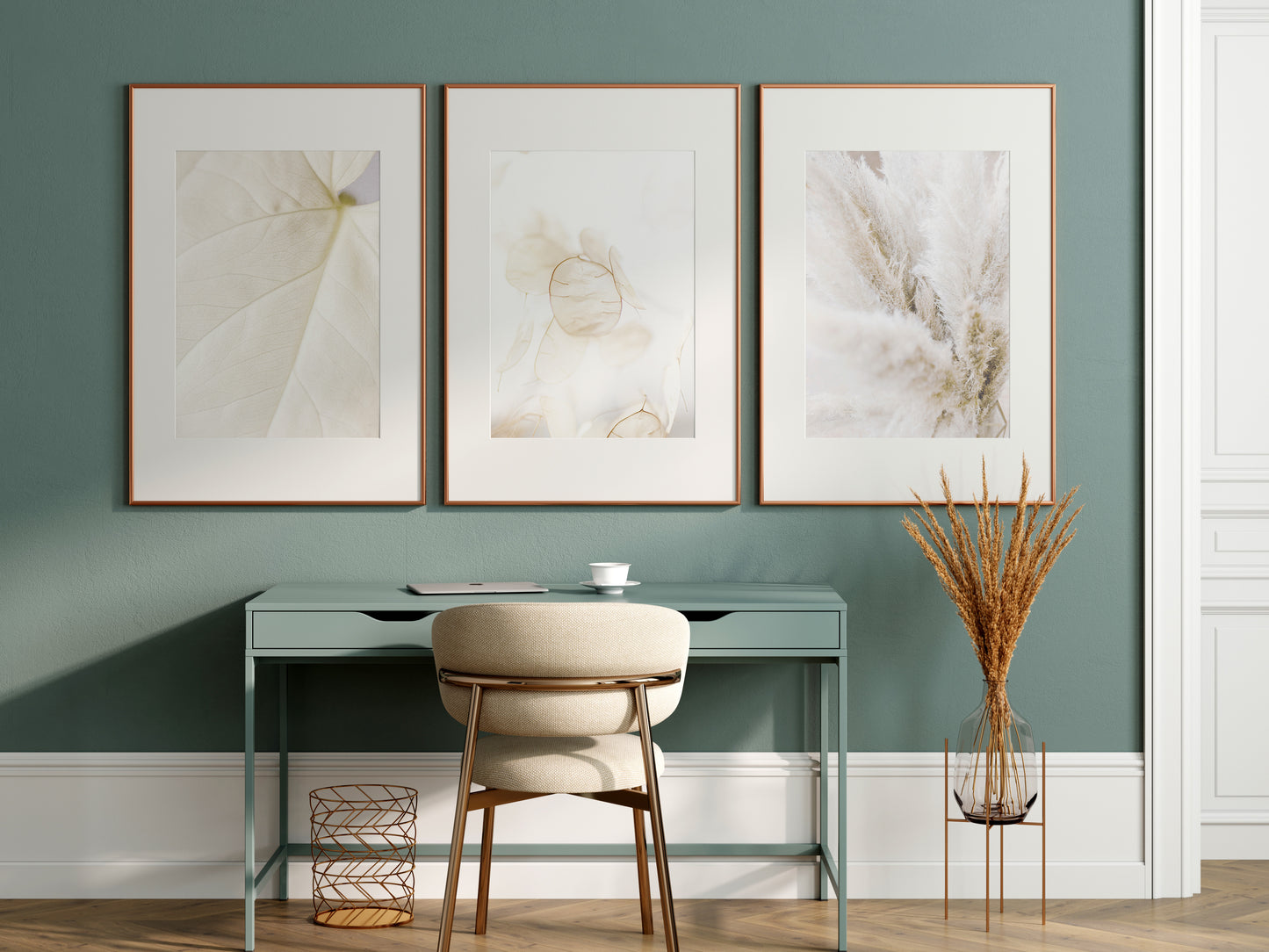 Frame Mockup in Home Workspace Interior, Office Frame Mockup, Poster Mockup, Gallery Wall Mockup