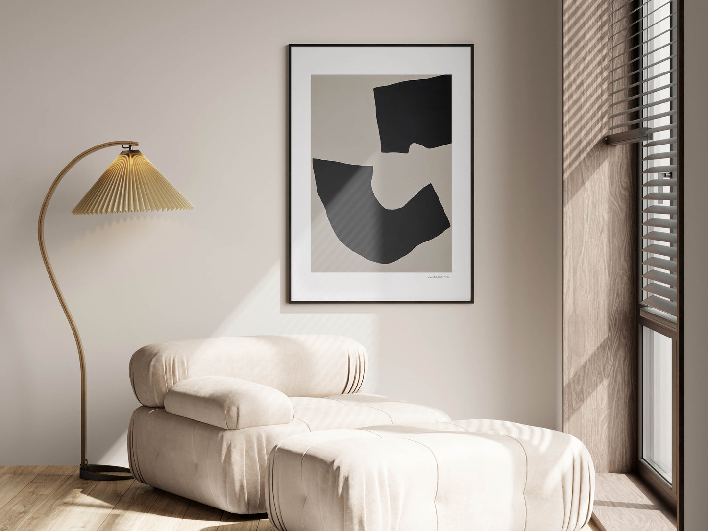 Frame Mockup in Modern Interior Room, Poster Mockup, PSD JPG