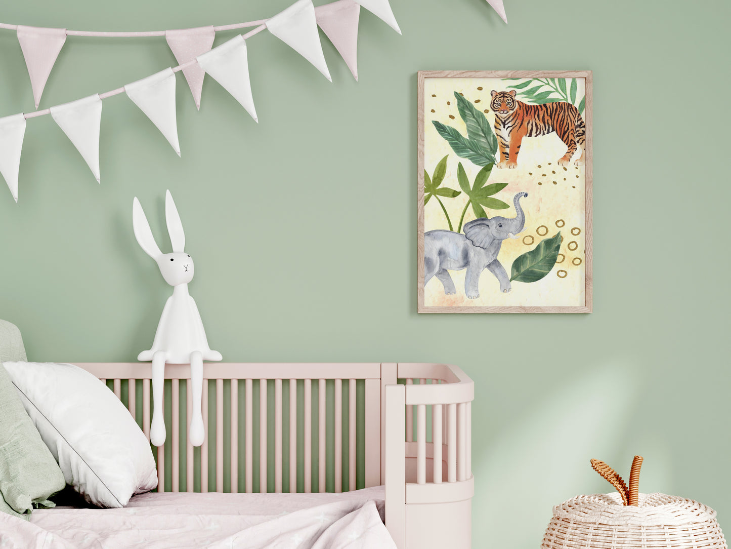 Kids Room Frame Mockup A4 A3, Nursery Frame Mockup, Vertical Frame in Modern Kids Room Interior