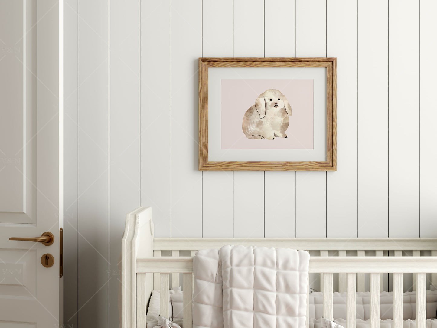 Horizontal Frame Mockup in Nursery Interior, Frame Mockup Kids Room