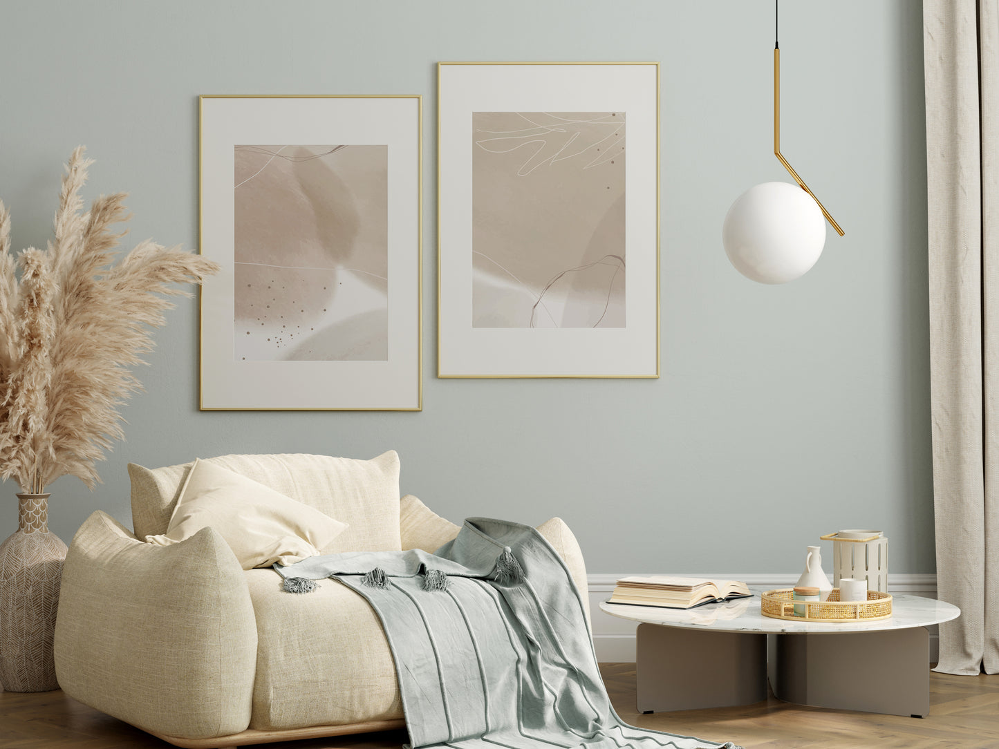 Frame Mockup Living Room, Interior Mockup, Poster Mockup, Gallery Wall Mockup