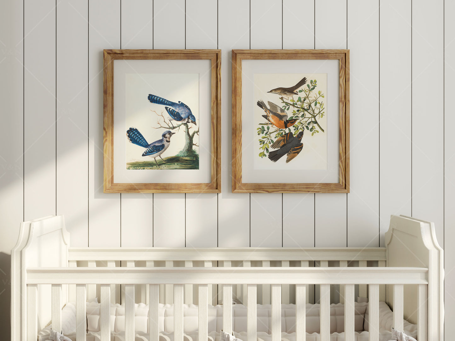 Frame Mockup in Nursery Interior, Two Vertical Frames Mockup