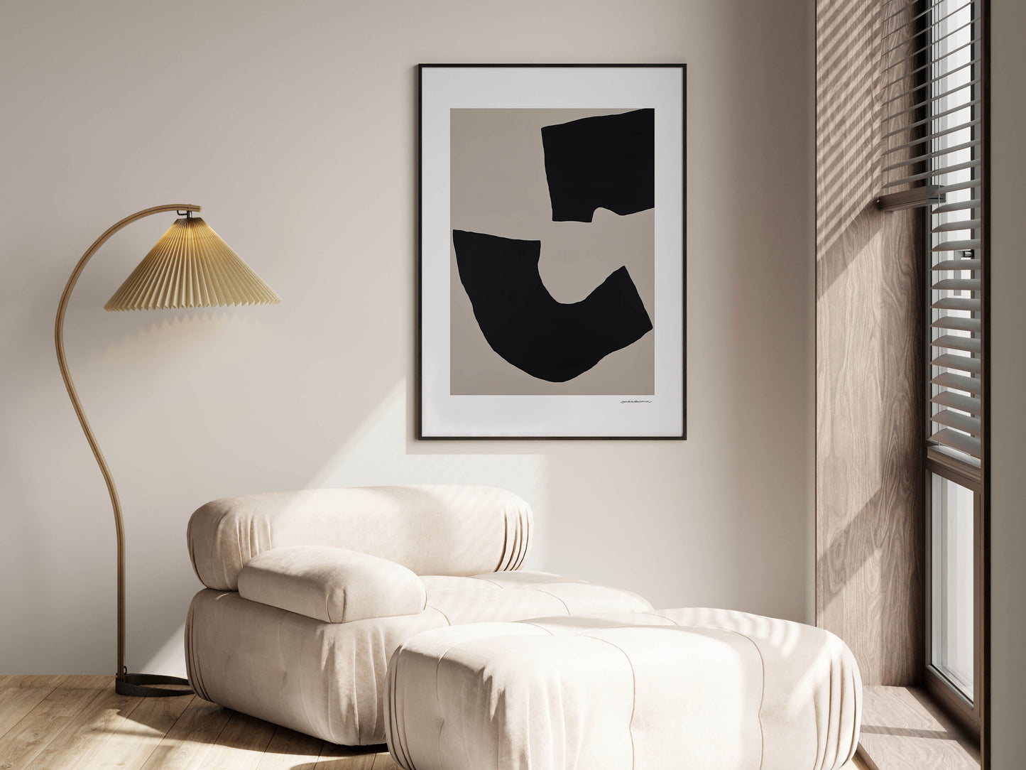 Frame Mockup in Modern Interior Room, Poster Mockup, PSD JPG