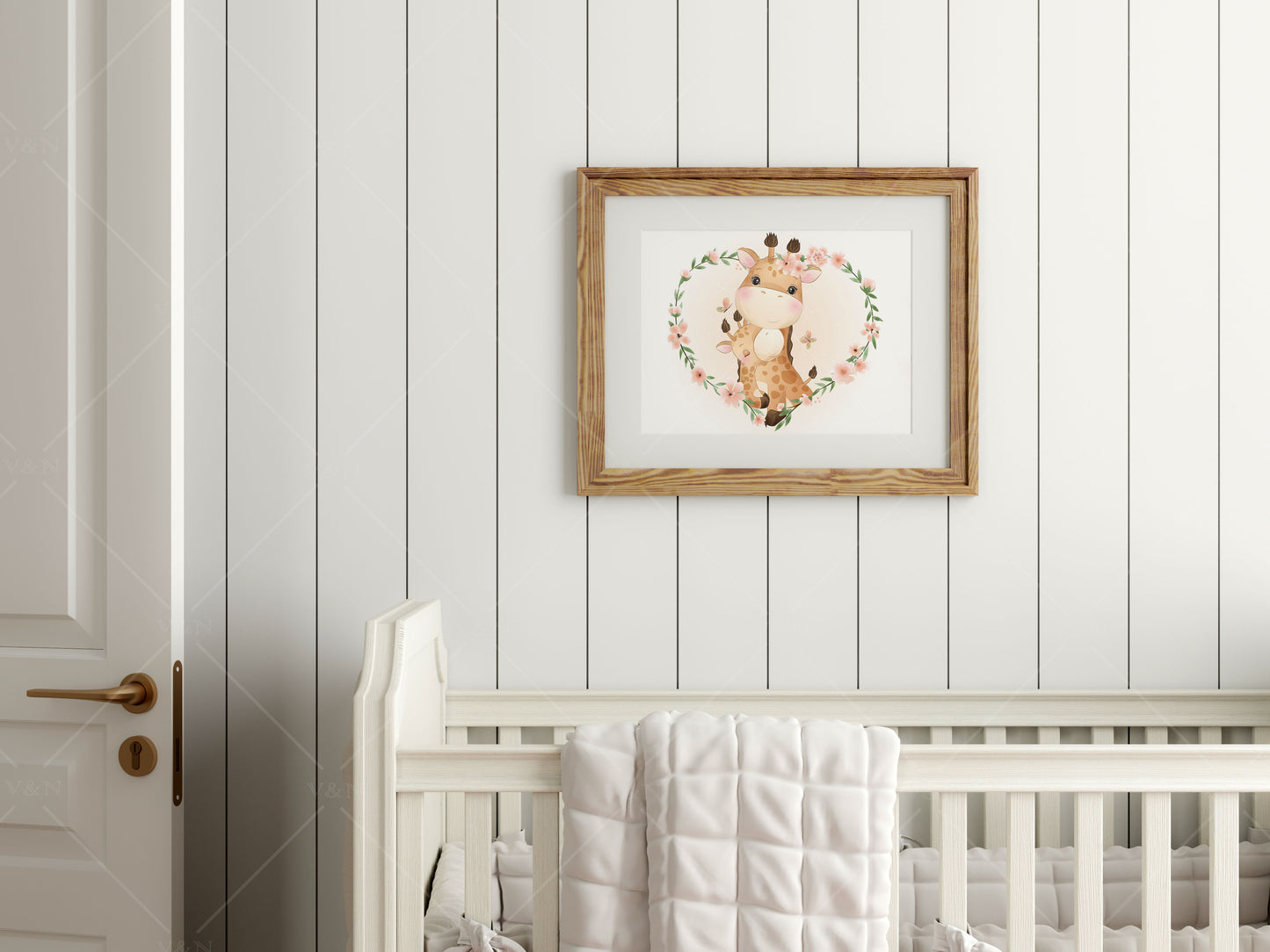 Horizontal Frame Mockup in Nursery Interior, Frame Mockup Kids Room