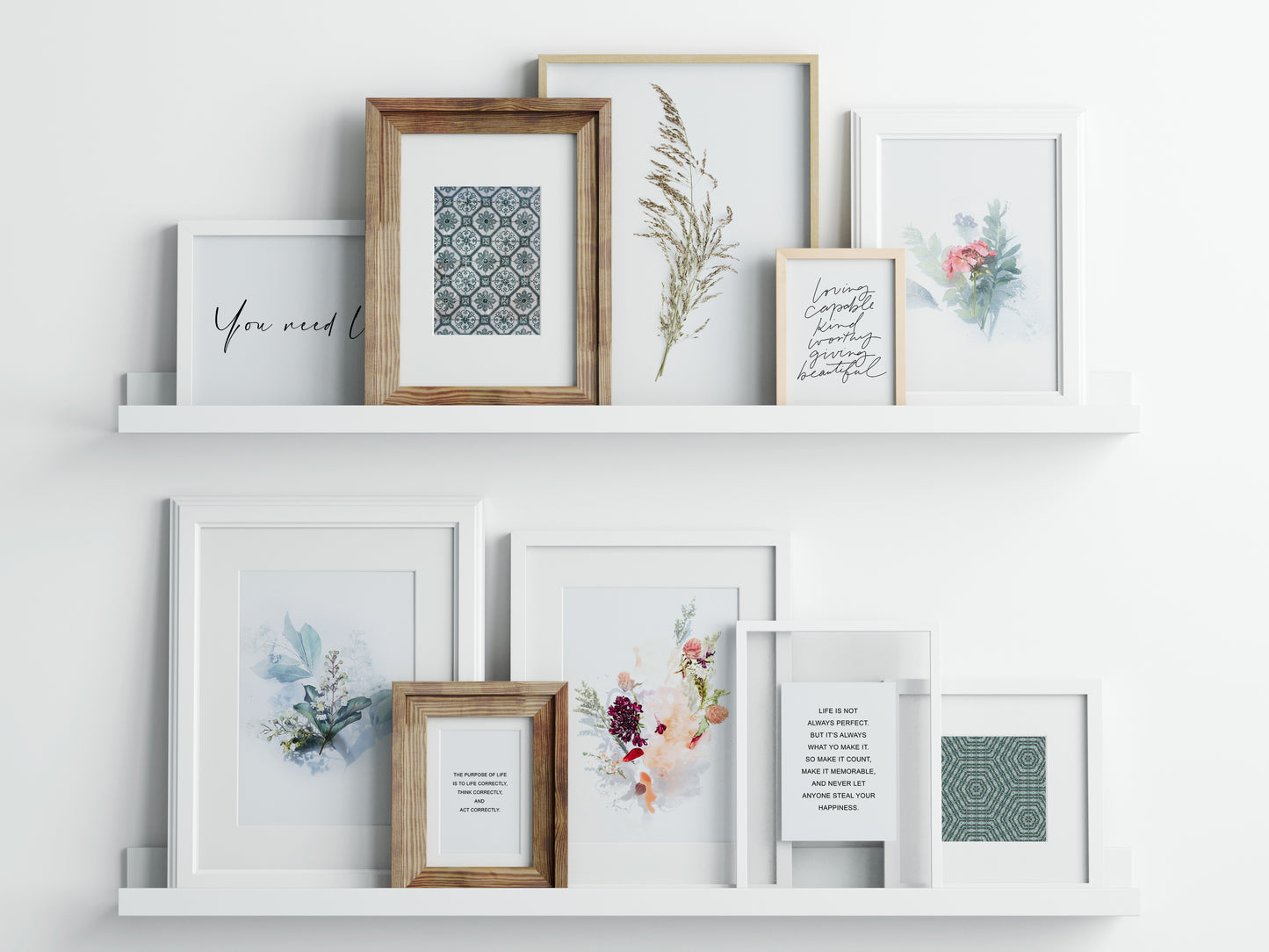 Gallery Frame Mockup, Poster Frame Mockup, Photo Frame Mockup, PSD JPG