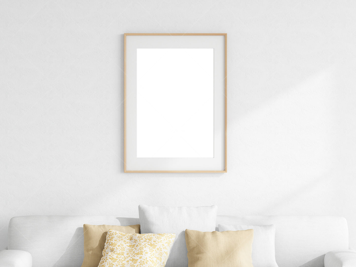 Living Room Frame Mockup, Minimalist Frame Mockup, Vertical Wooden Frame Mockup A1, Vertical Frame Mockup, Frame Mockup for Print