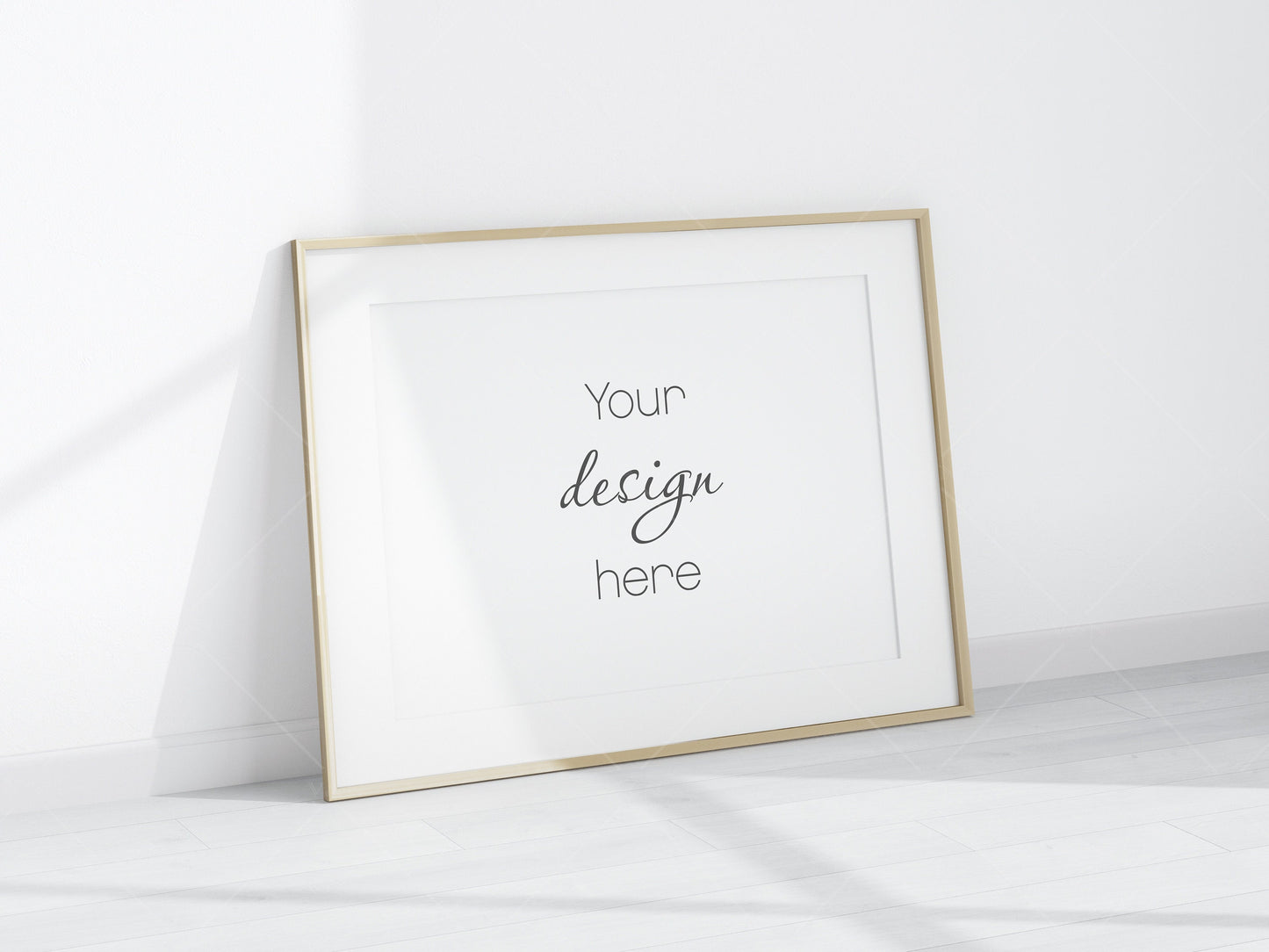 Minimalist Frame Mockup, Landscape Wooden Frame Mockup A1, Horizontal Frame Mockup, Frame Mockup for Print, Frame Mockup for Art